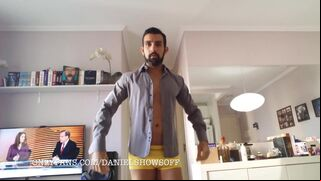 Solo Home - Dressing for work and Jerking off 2